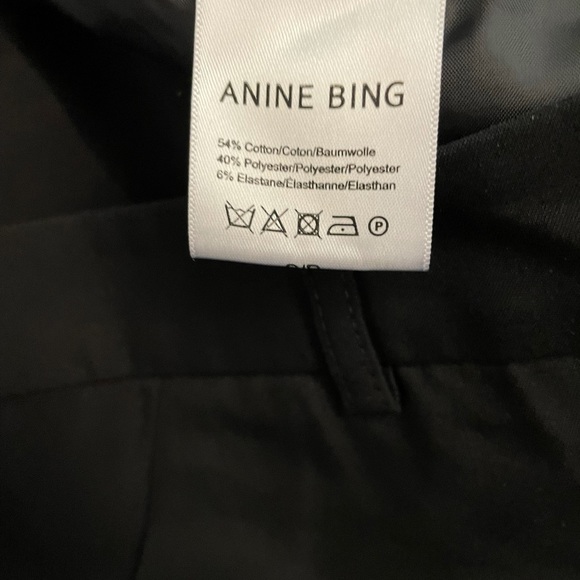 ANINE BING sleek tuxedo trousers slim leg ankle snap closure dress pants fits m - Picture 6 of 8
